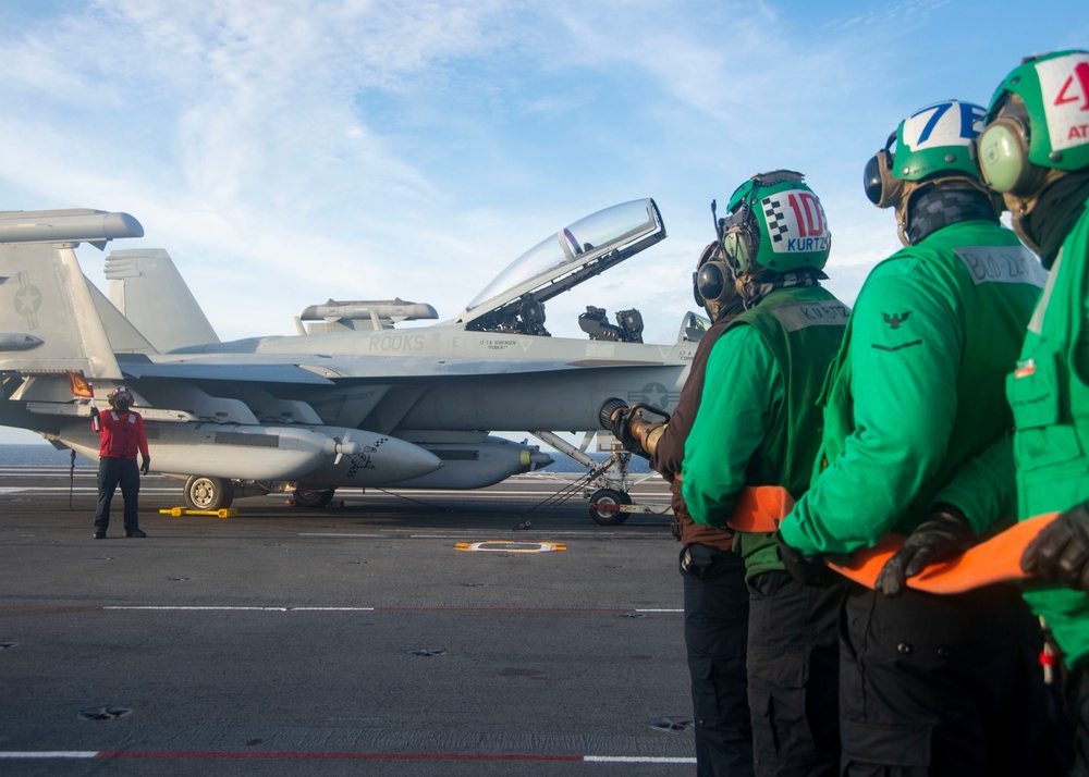 USS Harry S. Truman (CVN 75) transits the Atlantic Ocean.