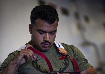 US Marines conduct endurance bite suit training