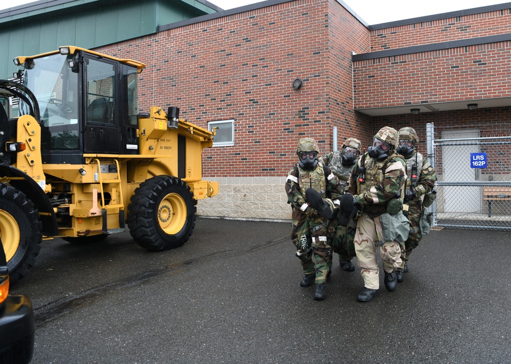 104th Fighter Wing holds Readiness Exercise, medical group airmen assess simulated casualties