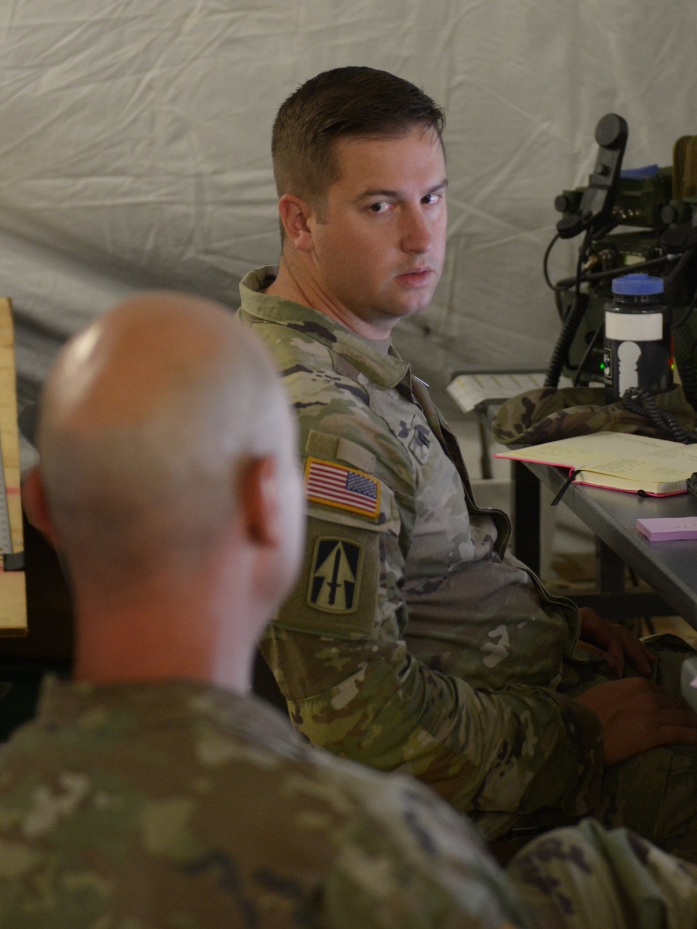 38th ID soldiers conduct warfighter battle update brief