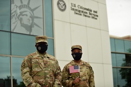 Michigan Air National Guard Husband and Wife team from Zambia become U.S. Citizens