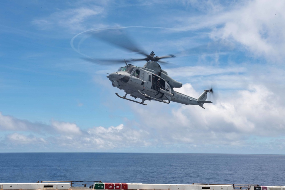 Huey During Bilateral Exercise on USS New Orleans June 2021