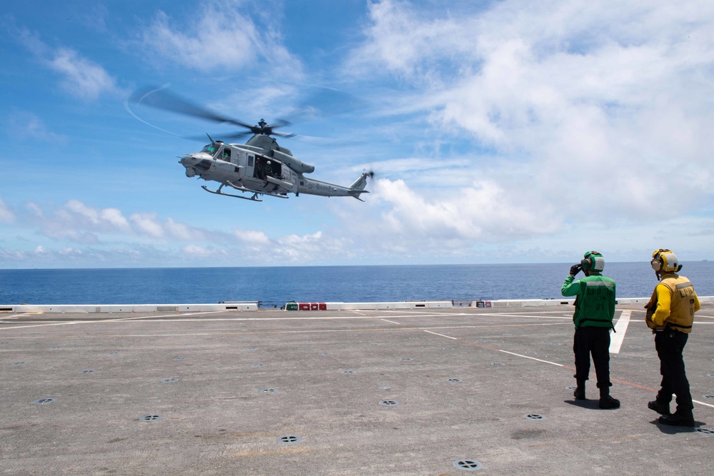 Huey During Bilateral Exercise on USS New Orleans June 2021