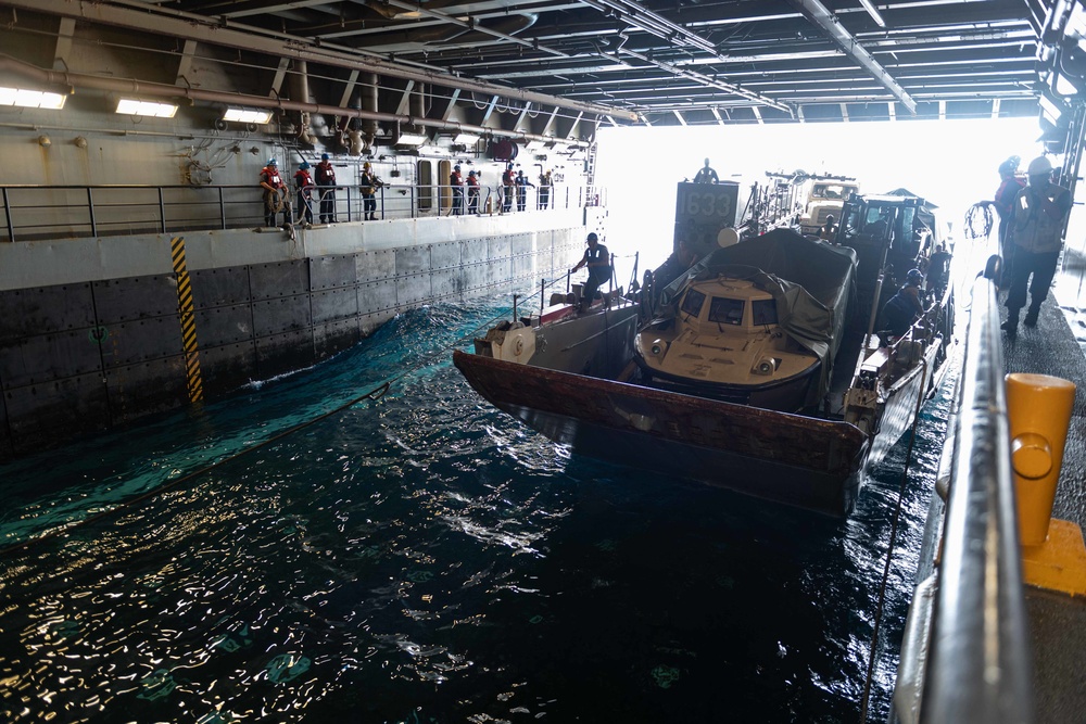 LCU During Bilateral Exercise on USS New Orleans June 2021