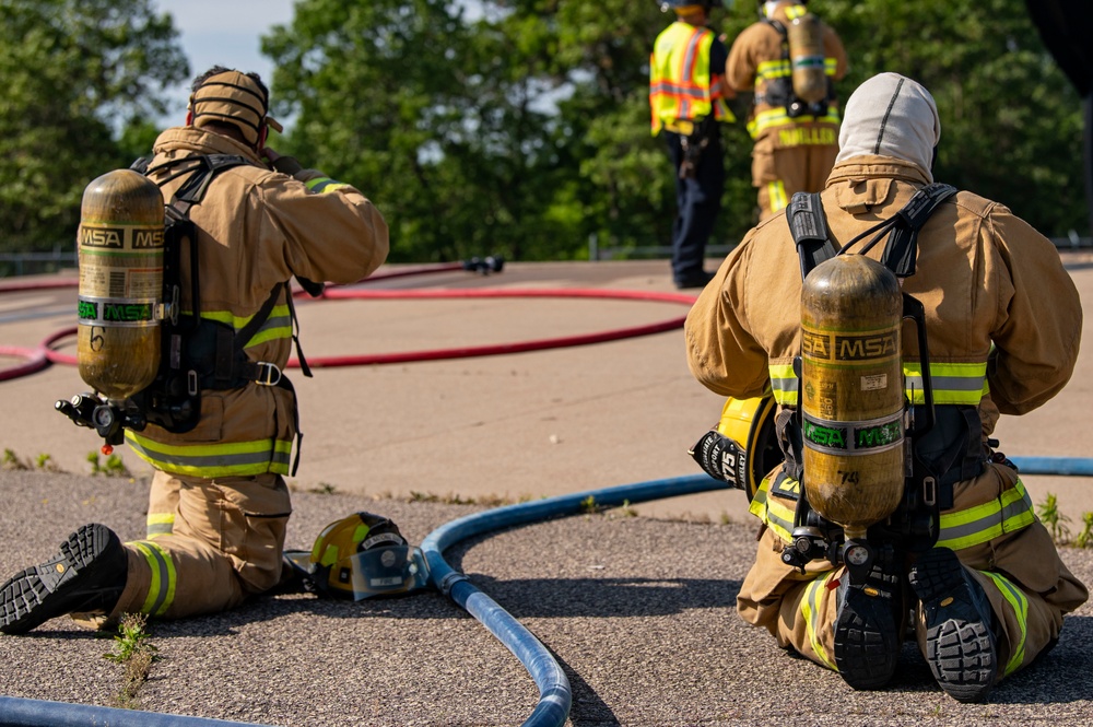 Firefighters heat up training at PATRIOT 21