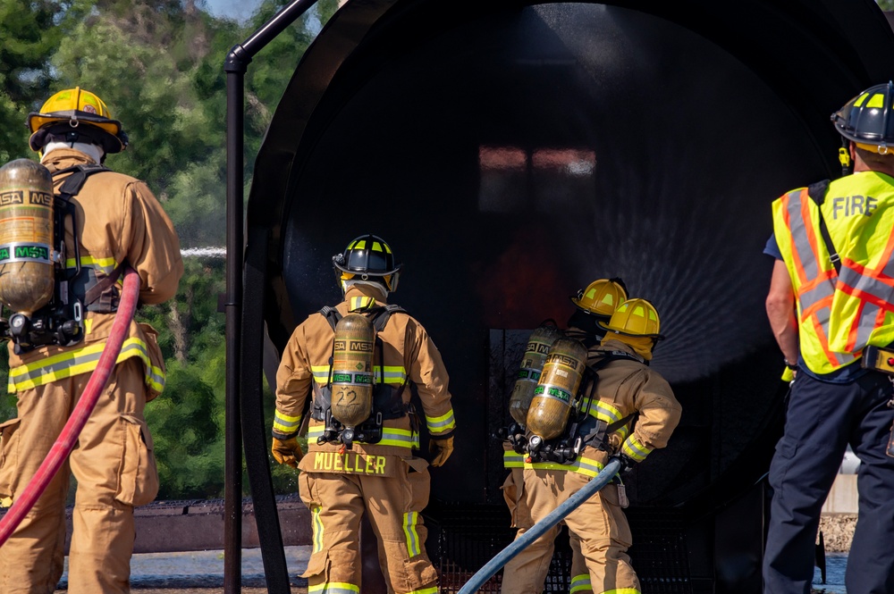 Firefighters heat up training at PATRIOT 21