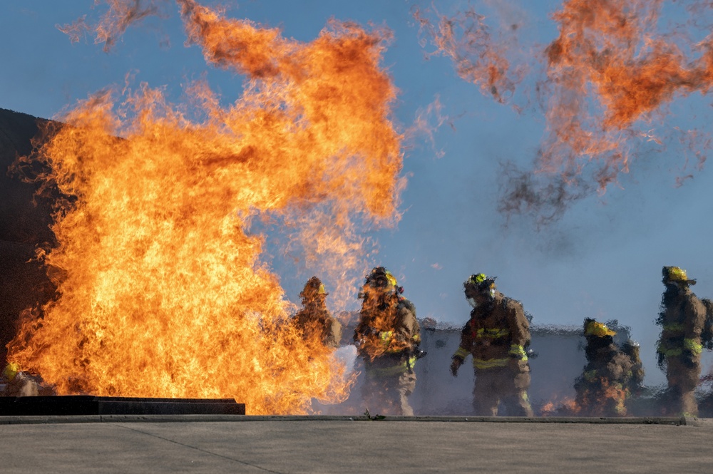 Firefighters heat up training at PATRIOT 21