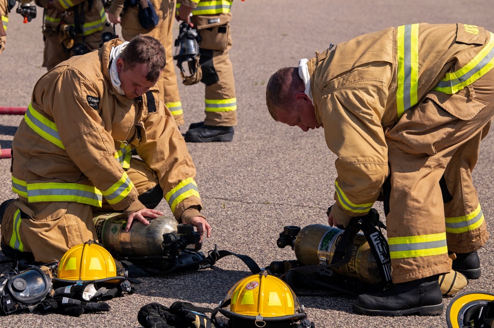 Firefighters heat up training at PATRIOT 21