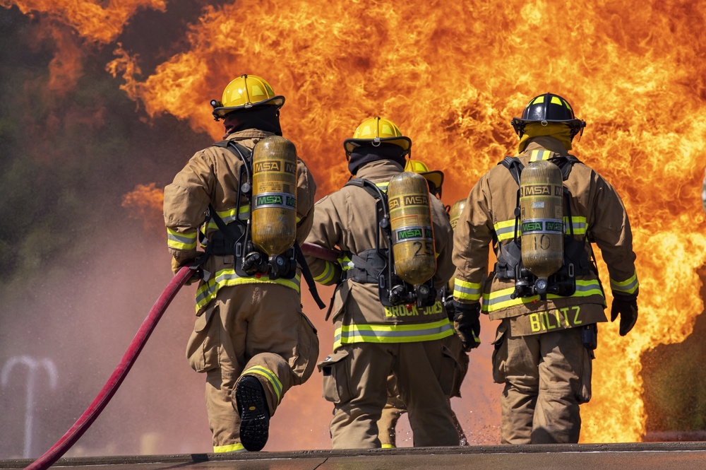 Firefighters heat up training at PATRIOT 21