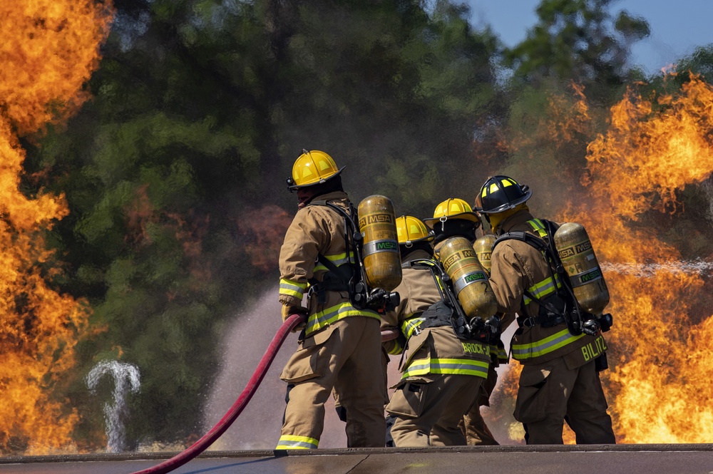 Firefighters heat up training at PATRIOT 21