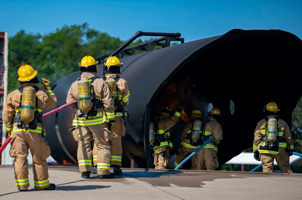 Firefighters heat up training at PATRIOT 21