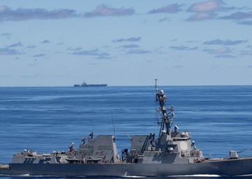 USS Dewey and USS Carl Vinson Transit the Pacific Ocean
