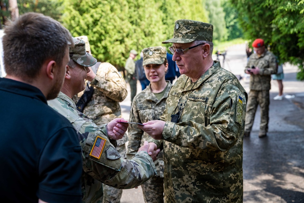 Ukrainian Lt. Gen. Pavlo Tkachuk, the Chief of the Armed Forces Ukraine National Army Academy