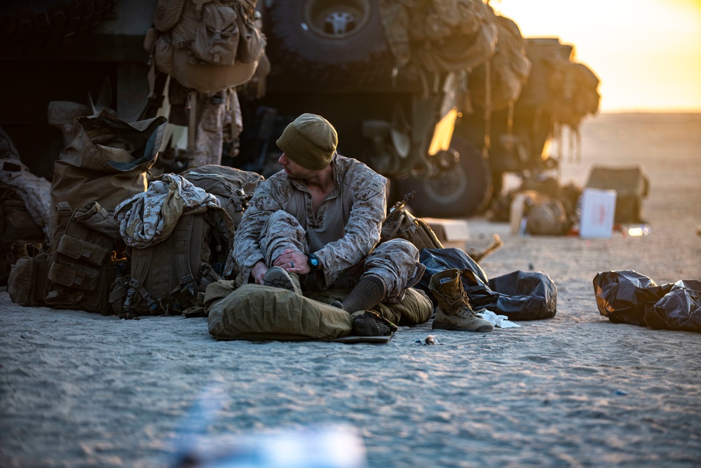 Life behind the range – Light Armored Reconnaissance Detachment Marines prepare to send rounds down range