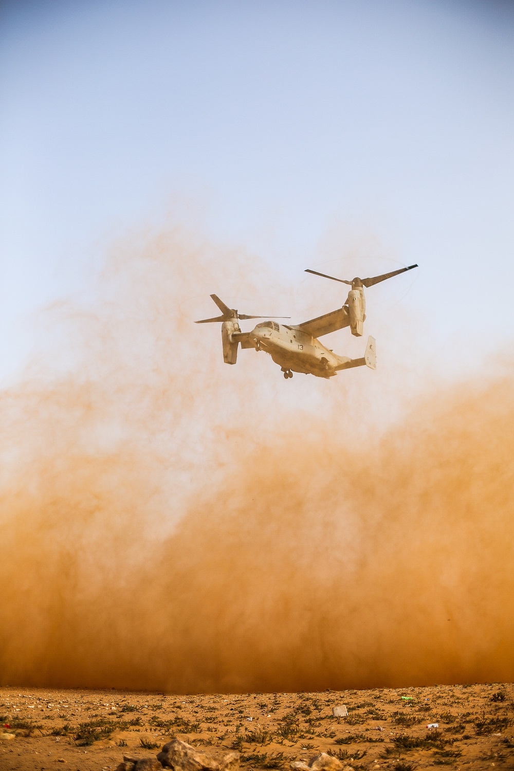 African Lion 2021 - MV-22 Reduced Visibility Landing Training