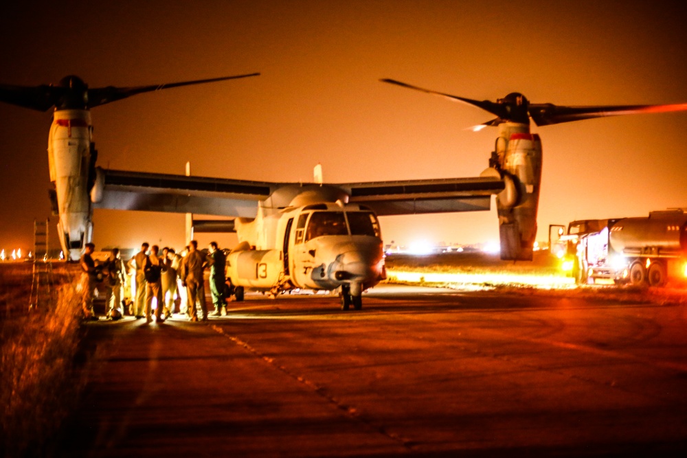 African Lion 2021 - MV-22 Reduced Visibility Landing Training