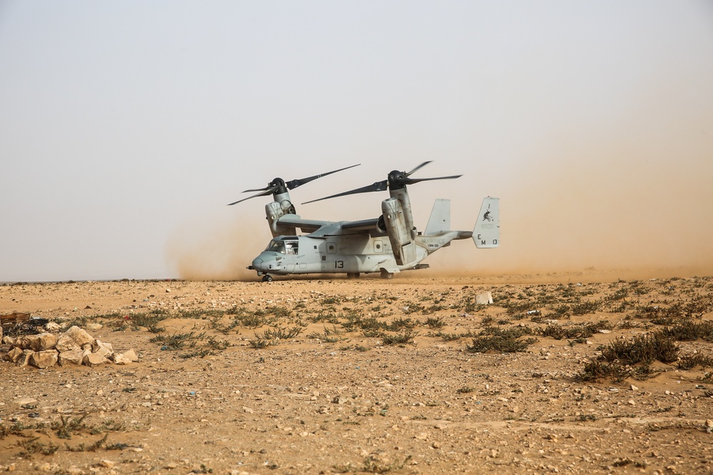 African Lion 2021 - MV-22 Reduced Visibility Landing Training