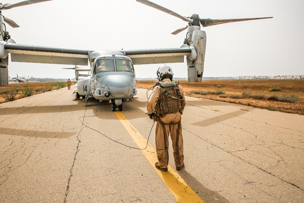 African Lion 2021 - MV-22 Reduced Visibility Landing Training