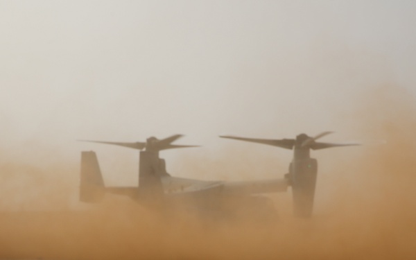 African Lion 2021 - MV-22 Reduced Visibility Landing Training