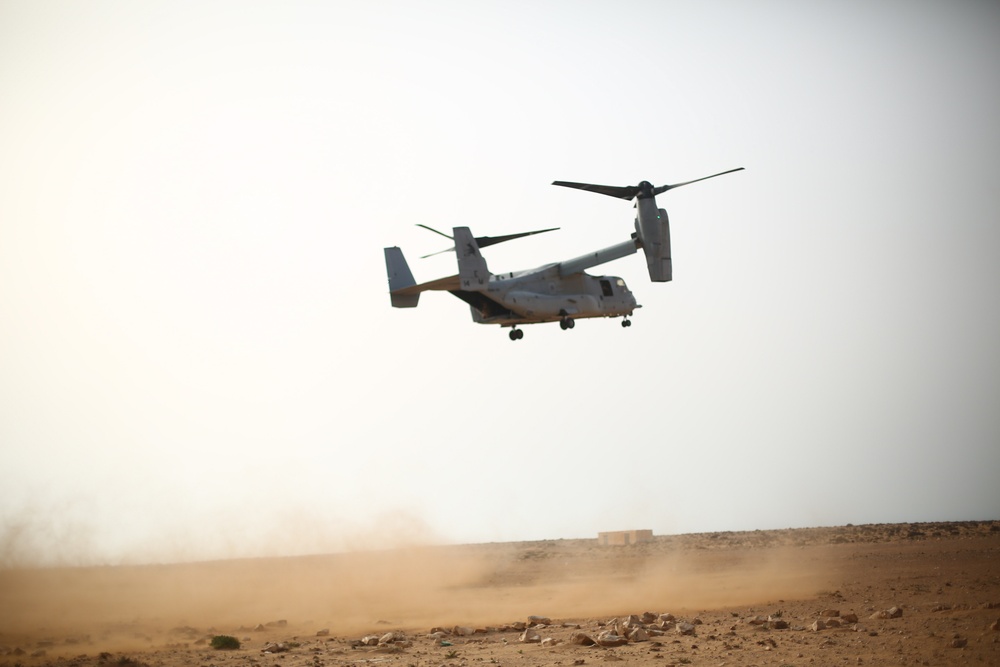 African Lion 2021 - MV-22 Reduced Visibility Landing Training