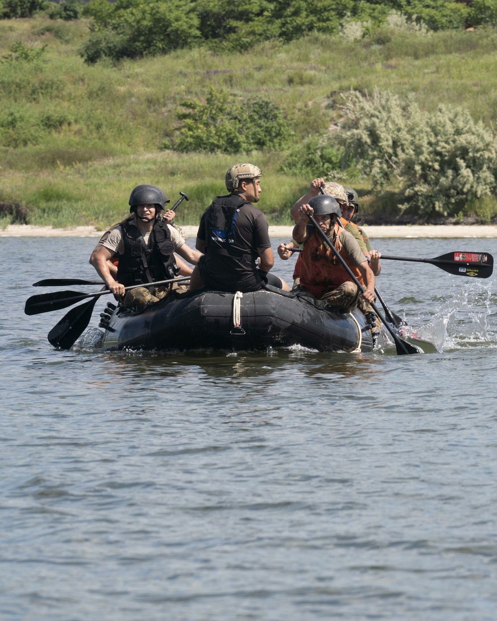 U.S. Marines conduct CRRC practical application with Ukrainian Marines