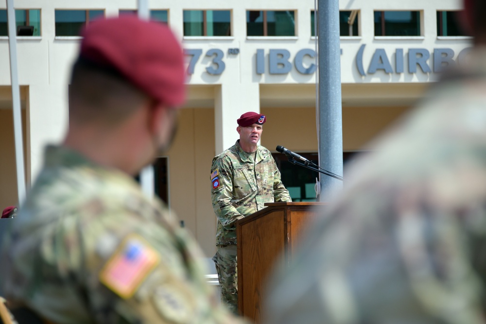 173rd Brigade Support Battalion, 173rd Airborne Brigade Change of Command Ceremony, June 14, 2021