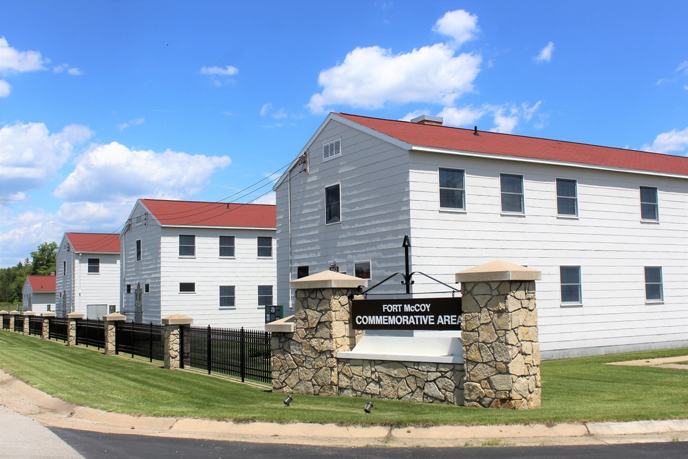 Historical buildings at Fort McCoy's historic Commemorative Area