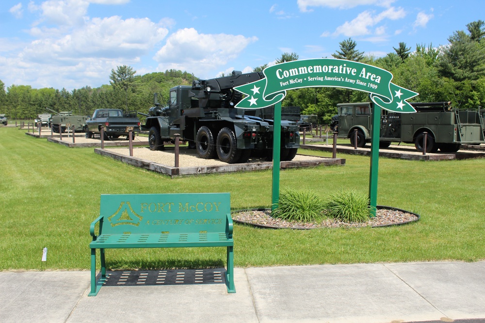 Fort McCoy's Equipment Park at historic Commemorative Area