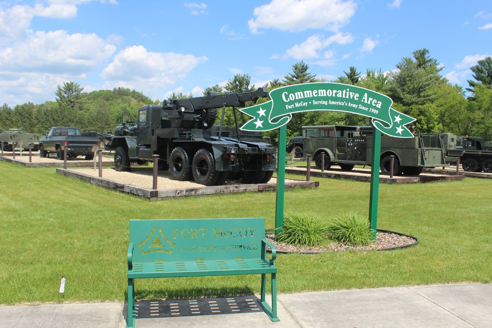 Fort McCoy's Equipment Park at historic Commemorative Area