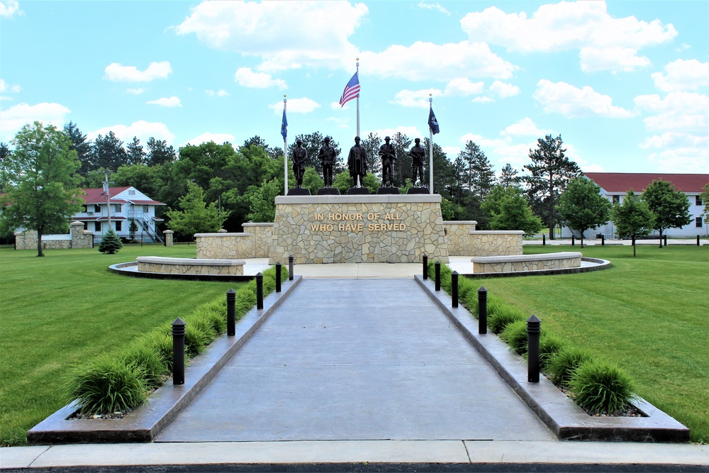 Fort McCoy's Veterans Memorial Plaza at historic Commemorative Area