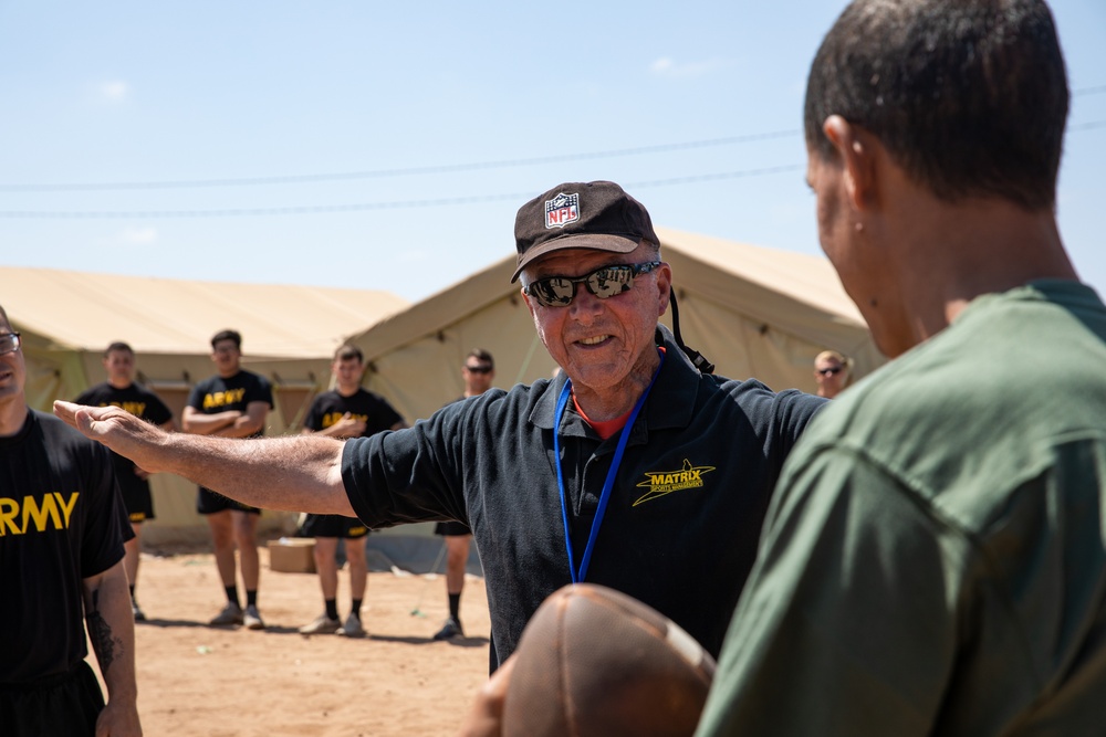 African Lion 2021 - U.S. and Moroccan Soldiers Play American Football