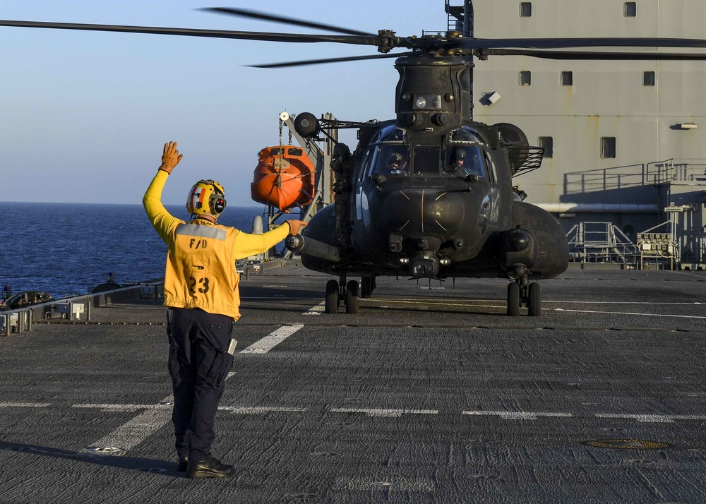 USS Hershel &quot;Woody&quot; Williams flight operations with 160th SOAR