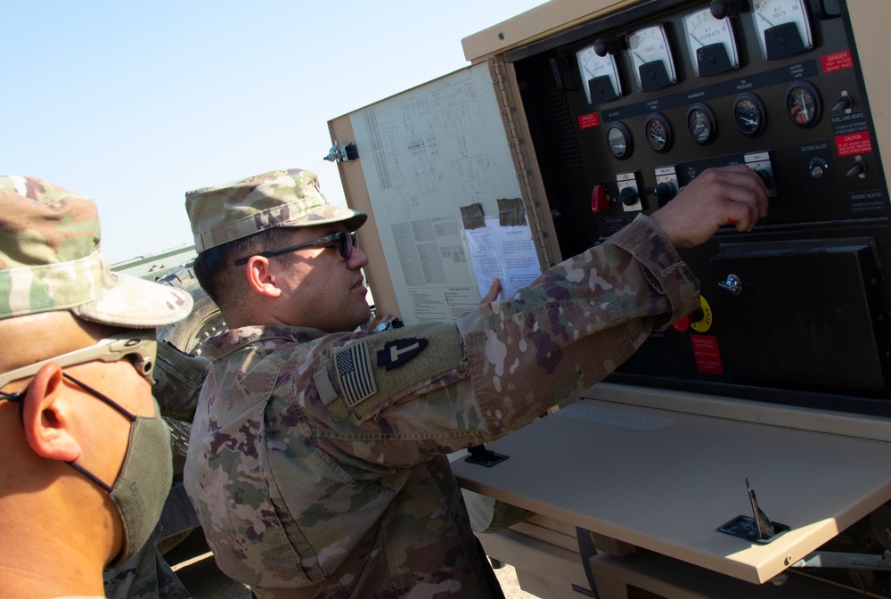 U.S. Army 1st Lt. Samuel Ellison conducts preventative maintenance checks and services during TF Spartan XO Academy