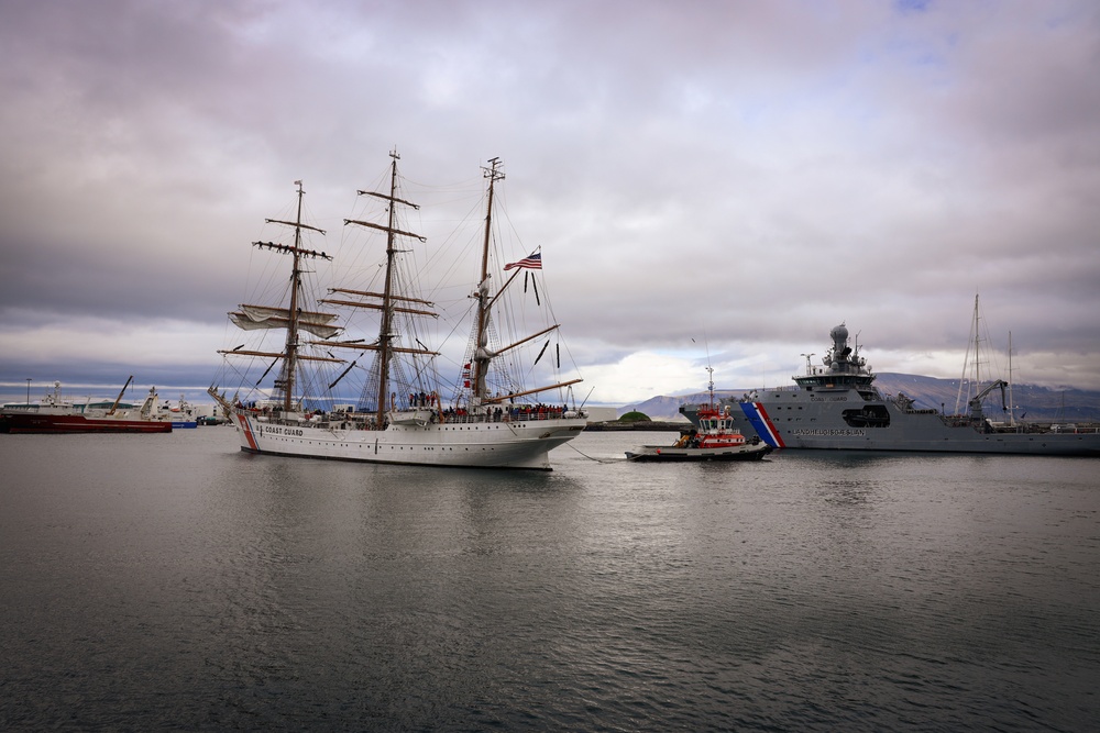 USCGC Eagle (WIX 327) arrives in Iceland