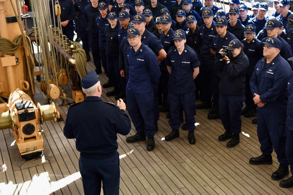 U.S. Coast Guard Atlantic Area commander addresses cadets