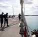 USS Sioux City Sailors Handle Lines as the Ship Pulls Into Port at Naval Station Guantanamo Bay, Cuba