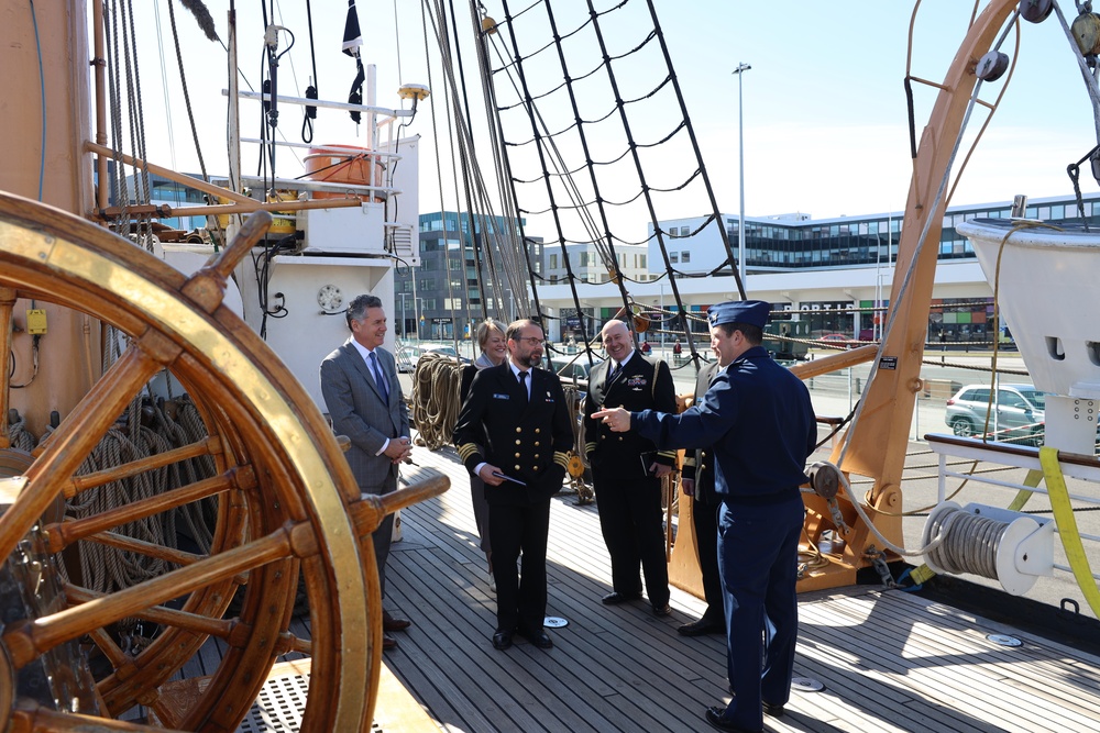 USCGC Eagle (WIX 327) hosts officials in Iceland
