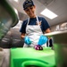 Petty Officer 3rd Class Priscilla Gomez prepares lunch for Station Golden Gate crew