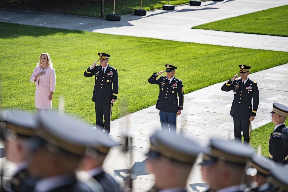 Army Full Honors Wreath-Laying at the Tomb of the Unknown Soldier in Honor of the U.S. Army’s 246th Birthday