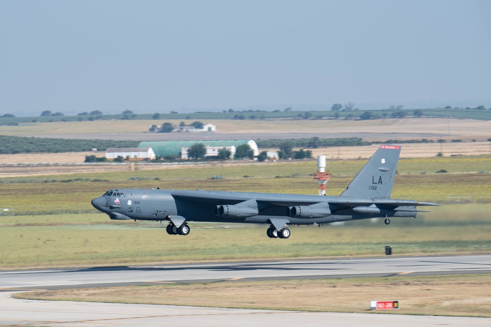 B-52 takes of at Morón Air Base for BTF operations