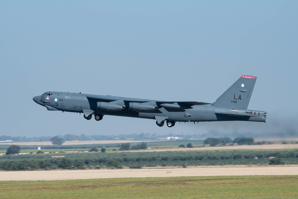 B-52 takes of at Morón Air Base for BTF operations