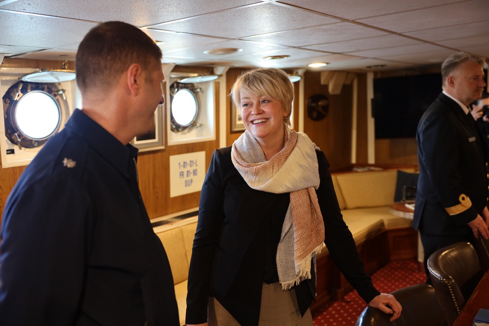 USCGC Eagle (WIX 327) hosts officials in Iceland