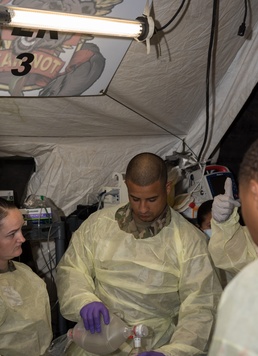 Medical professionals train, hone skills during exercise