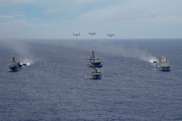 America Amphibious Ready Group operates with Japan Maritime Self Defense Force
