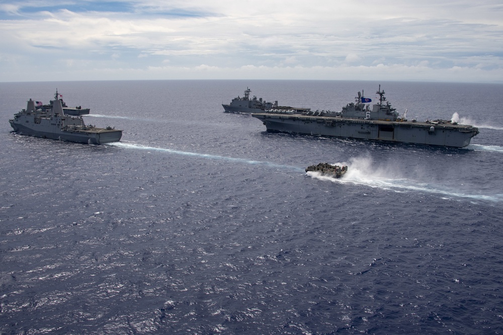America Amphibious Ready Group operates with Japan Maritime Self Defense Force