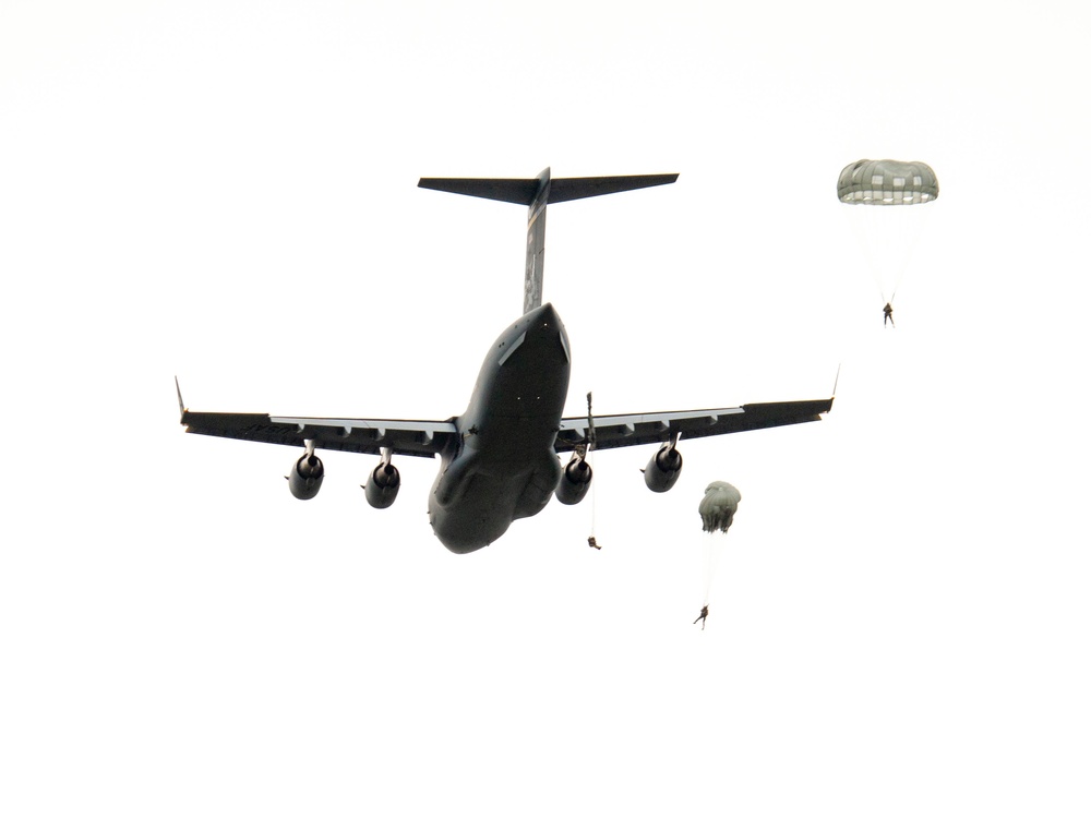 Soliders and Airmen Conduct Airborne Operations