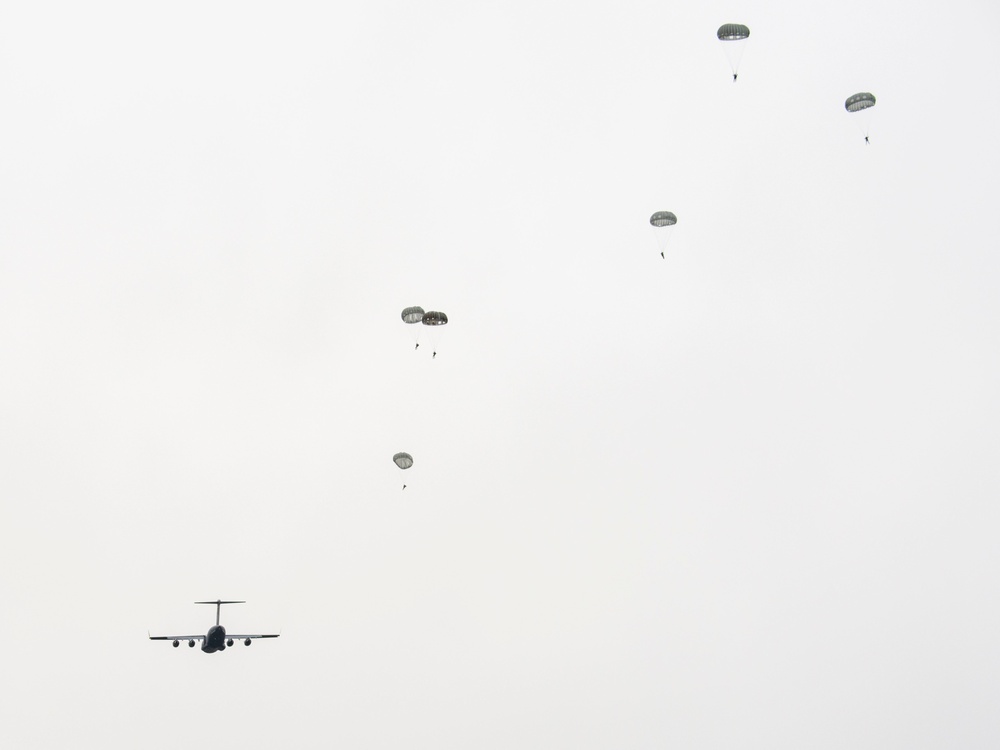 Soliders and Airmen Conduct Airborne Operations