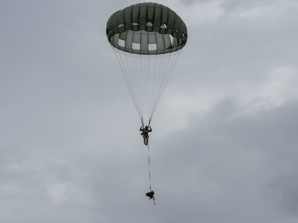 Soliders and Airmen Conduct Airborne Operations