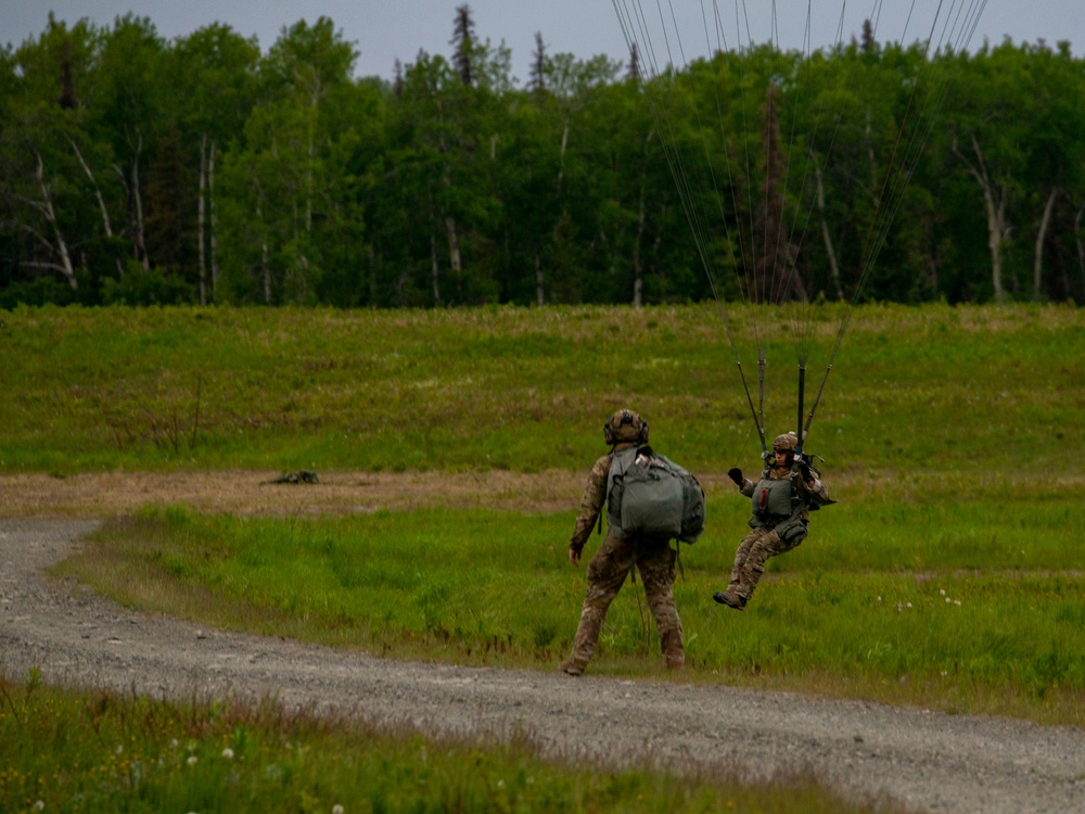 Soliders and Airmen Conduct Airborne Operations