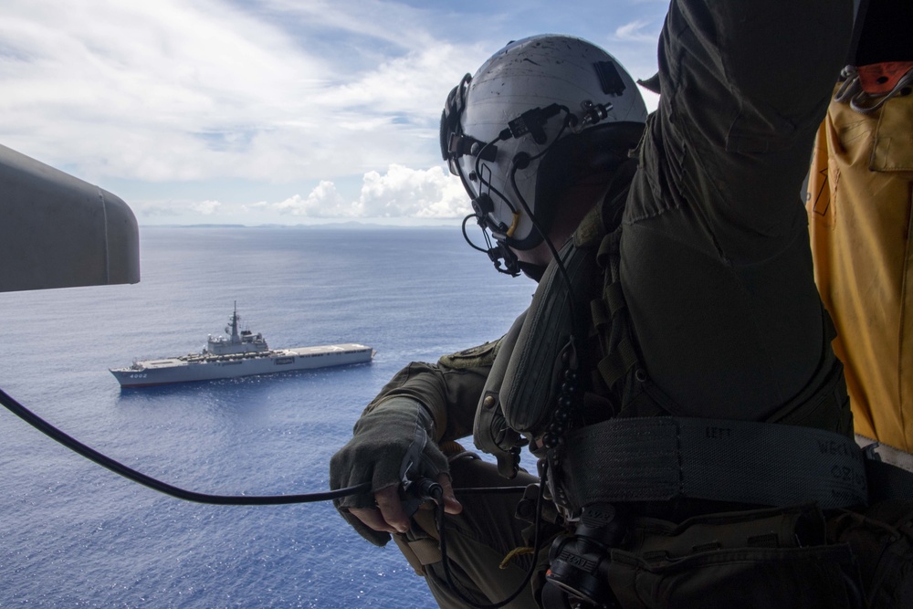 USS America (LHA 6) Conducts A Codeployment Exercise With The Japan Maritime Self Defense Force